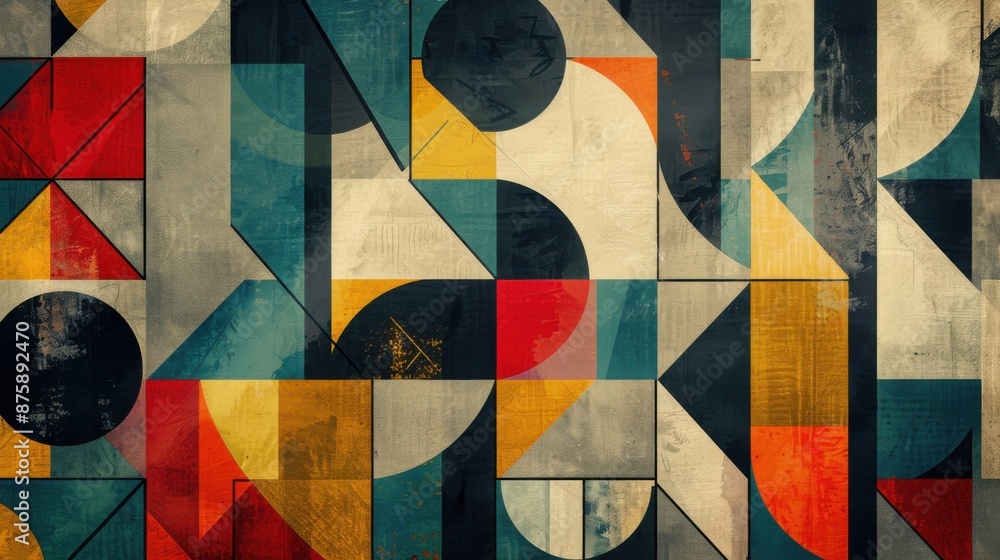 Fototapeta premium Modern background with clean geometric patterns