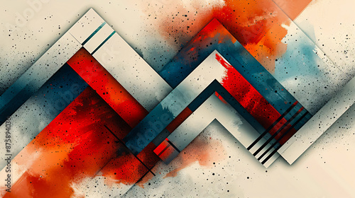 Abstract Geometric Art with Vibrant Colors and Modern Design