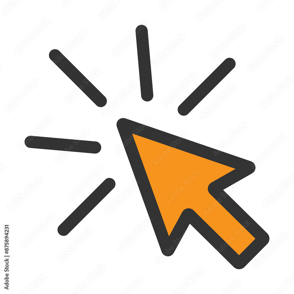 Click icon arrow mouse, web button cursor. Digital design vector illustration Click icon arrow mouse, web button cursor. Digital design vector illustration