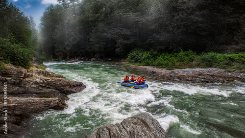 Rafting activities, rafting boats and equipment, Black Sea Region, Turkey