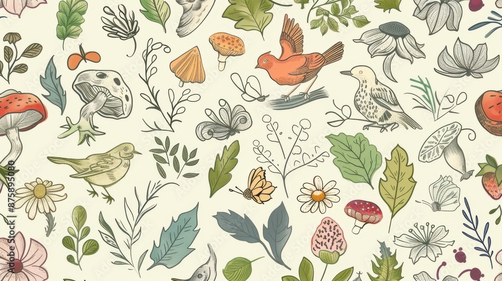 Seamless pattern with element Seamless pattern with element