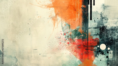 Vibrant Mixed Media Abstract Background for Creative Messaging Design