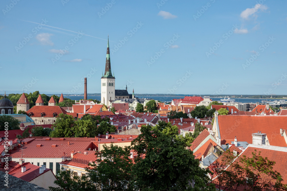 View of the roofs of the old town of Tallinn in summer, July. Estonia. View of the roofs of the old town of Tallinn in summer, July. Estonia.