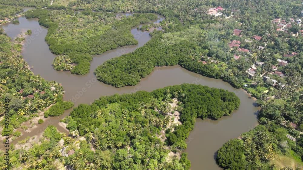 The aerial view of the South Coast of Sri Lanka The aerial view of the South Coast of Sri Lanka