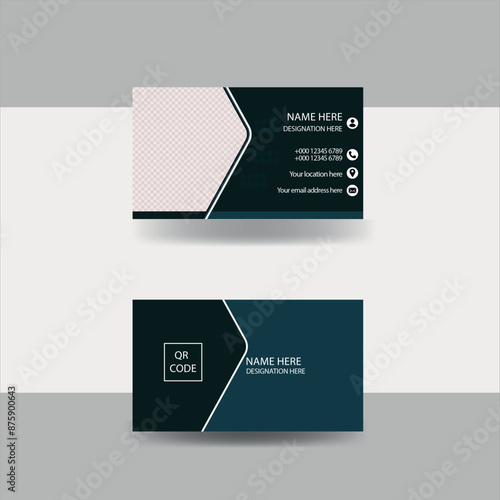 modern clean business card design template for advertising business.