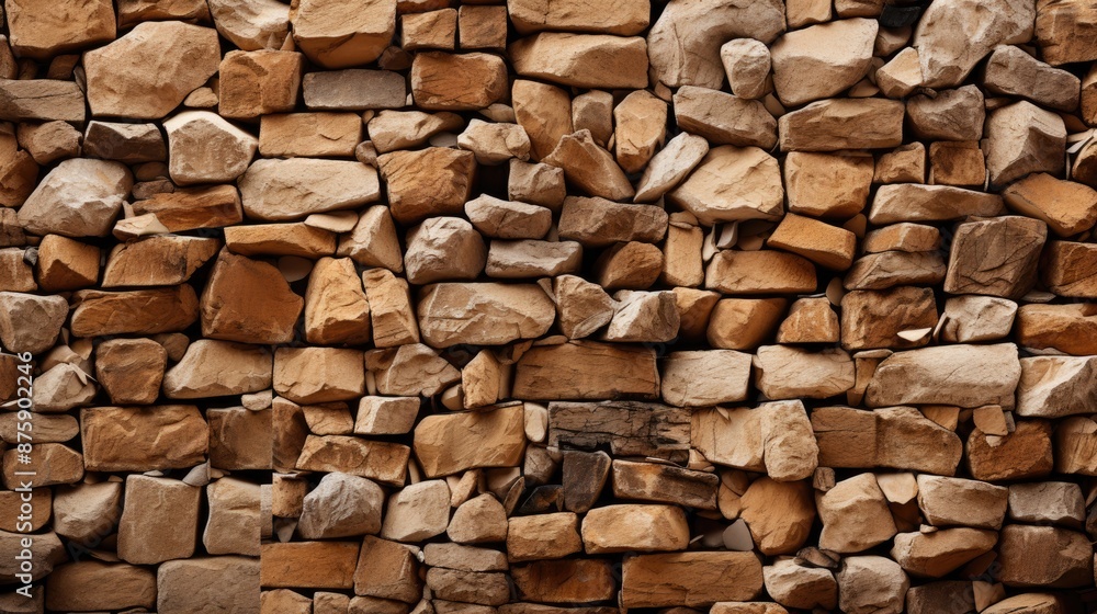 a wall of rocks with a red stone in the middle. a wall of rocks with a red stone in the middle.