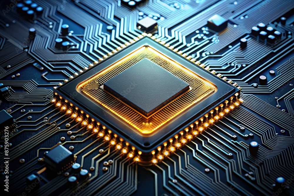 Central computer processor concept backlit. conceptual image. Central computer processor concept backlit. conceptual image.