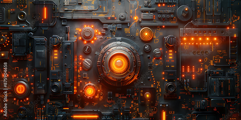 Realistic Technology Background with Advanced Gadgets Realistic Technology Background with Advanced Gadgets