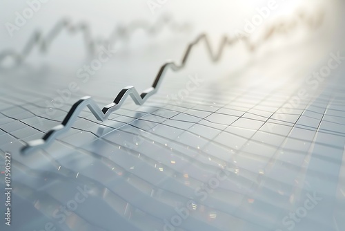 Wallpaper Mural Simple line graph indicating growth on a clean, light canvas. Torontodigital.ca