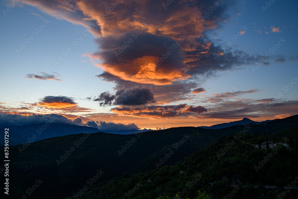 Fototapeta premium Corse coucher soleil