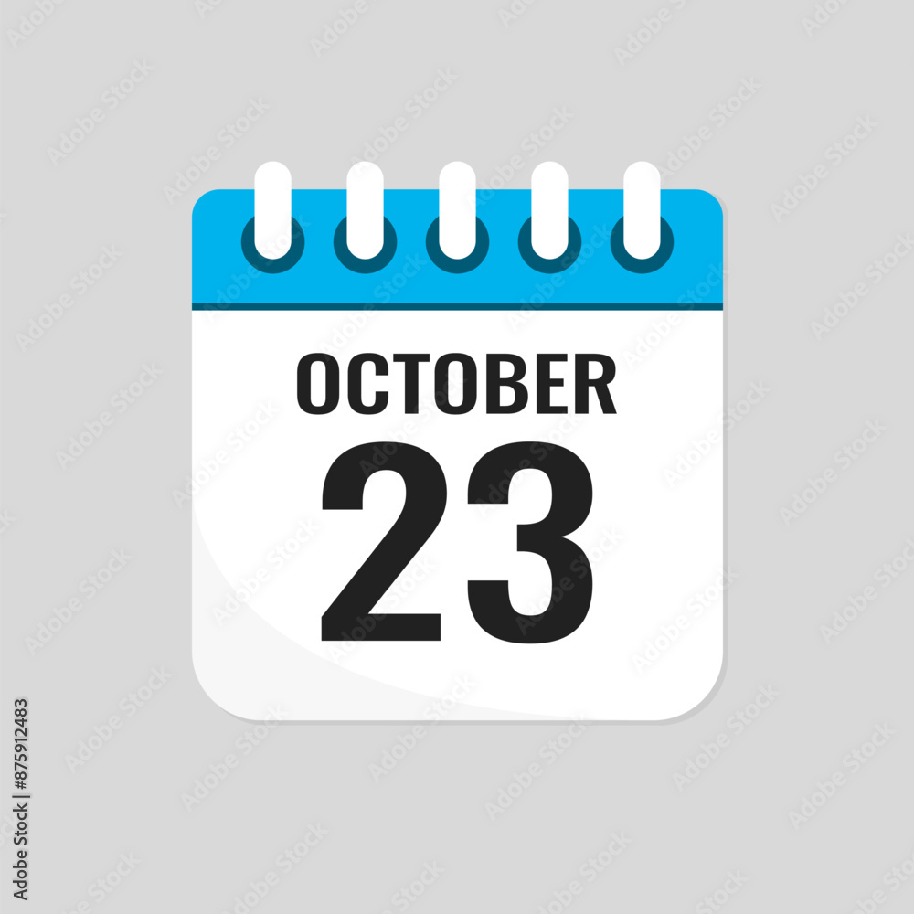 Icon page calendar day - 23 October Icon page calendar day - 23 October