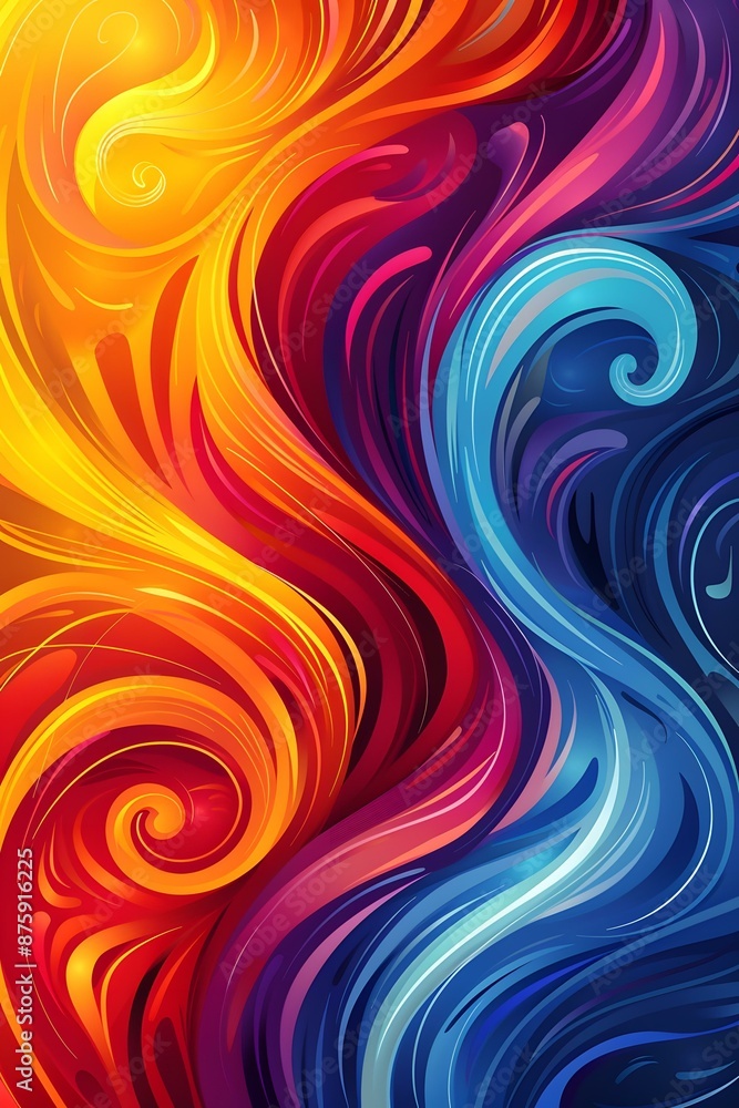 Abstract Colorful Swirls and Wavy Pattern Background Abstract Colorful Swirls and Wavy Pattern Background