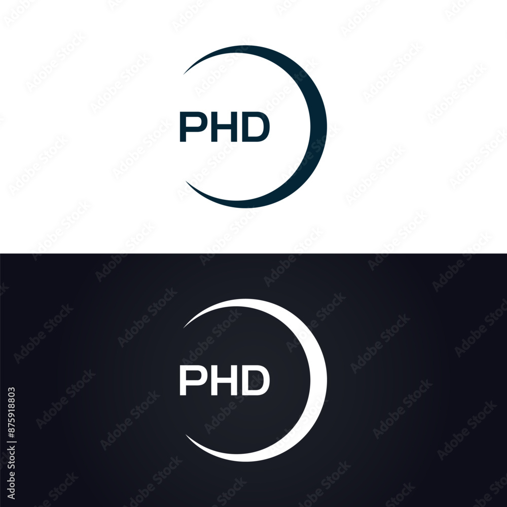 PHD logo. P H D design. White PHD letter. PHD, P H D letter logo design. P H D letter logo design in GOLD, GOLDEN LOGO, THREE, style. letter logo set in one artboard. P H D letter logo vector design.