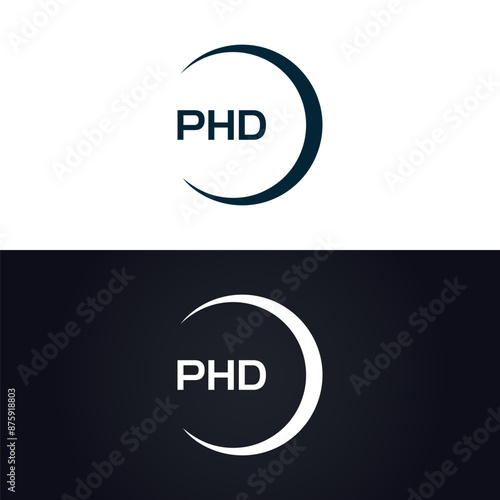 PHD logo. P H D design. White PHD letter. PHD, P H D letter logo design. P H D letter logo design in GOLD, GOLDEN LOGO, THREE, style. letter logo set in one artboard. P H D letter logo vector design.