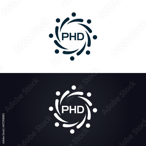 PHD logo. P H D design. White PHD letter. PHD, P H D letter logo design. P H D letter logo design in GOLD, GOLDEN LOGO, THREE, style. letter logo set in one artboard. P H D letter logo vector design.