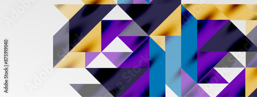Tech minimal overlapping triangle shapes elements geometric graphic pattern