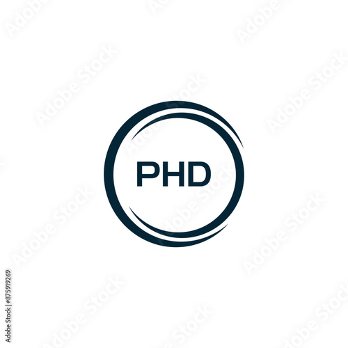 PHD logo. P H D design. White PHD letter. PHD, P H D letter logo design. P H D letter logo design in GOLD, GOLDEN LOGO, THREE, style. letter logo set in one artboard. P H D letter logo vector design.