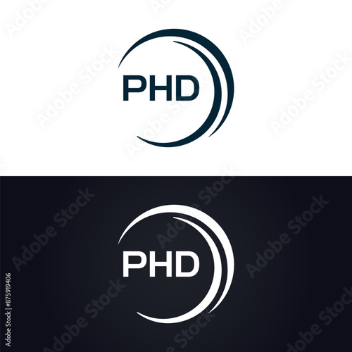 PHD logo. P H D design. White PHD letter. PHD, P H D letter logo design. P H D letter logo design in GOLD, GOLDEN LOGO, THREE, style. letter logo set in one artboard. P H D letter logo vector design.