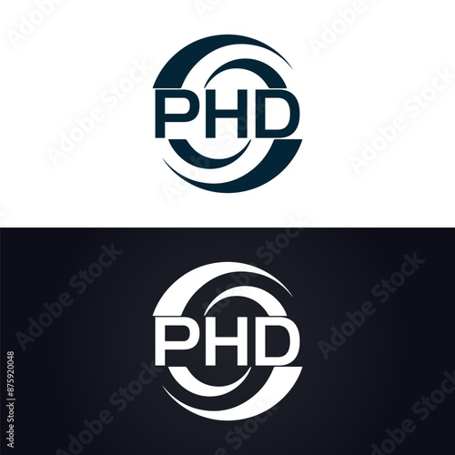 PHD logo. P H D design. White PHD letter. PHD, P H D letter logo design. P H D letter logo design in GOLD, GOLDEN LOGO, THREE, style. letter logo set in one artboard. P H D letter logo vector design.