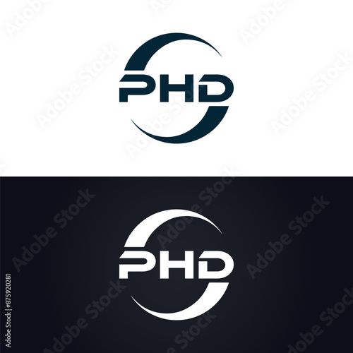 PHD logo. P H D design. White PHD letter. PHD, P H D letter logo design. P H D letter logo design in GOLD, GOLDEN LOGO, THREE, style. letter logo set in one artboard. P H D letter logo vector design.