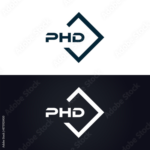 PHD logo. P H D design. White PHD letter. PHD, P H D letter logo design. P H D letter logo design in GOLD, GOLDEN LOGO, THREE, style. letter logo set in one artboard. P H D letter logo vector design.