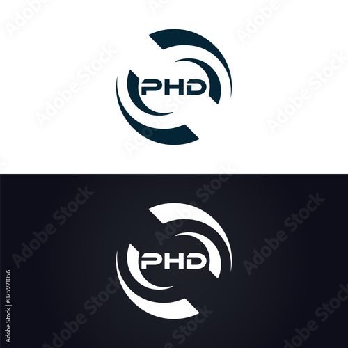 PHD logo. P H D design. White PHD letter. PHD, P H D letter logo design. P H D letter logo design in GOLD, GOLDEN LOGO, THREE, style. letter logo set in one artboard. P H D letter logo vector design.