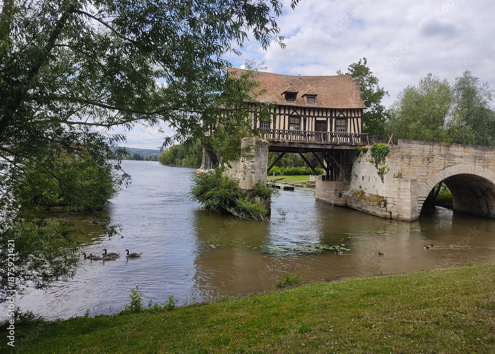 The old mill on the river Seine, Vernon-Giverny, France The old mill on the river Seine, Vernon-Giverny, France