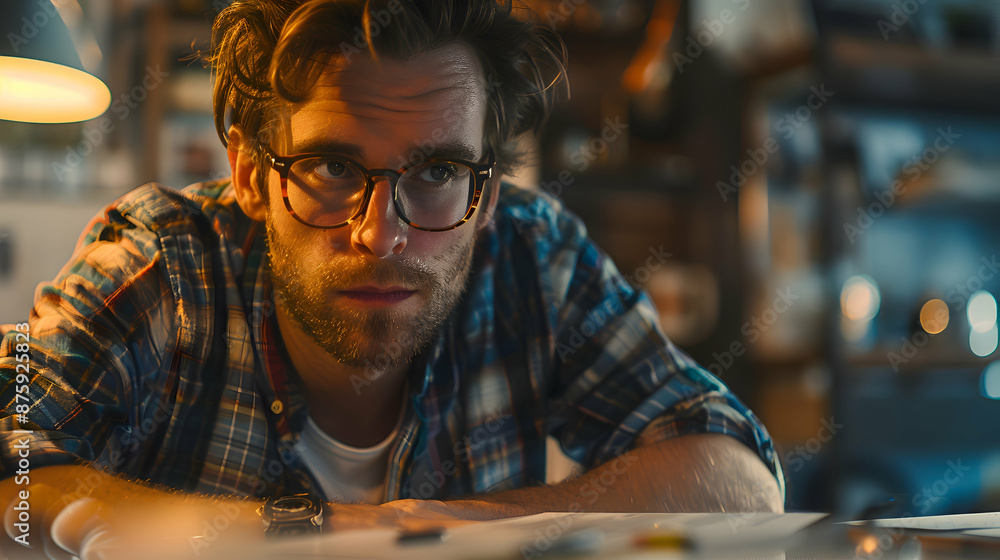 Entrepreneurship: A German entrepreneur in a co-working space, working on a business model and collaborating with a diverse team Entrepreneurship: A German entrepreneur in a co-working space, working on a business model and collaborating with a diverse team