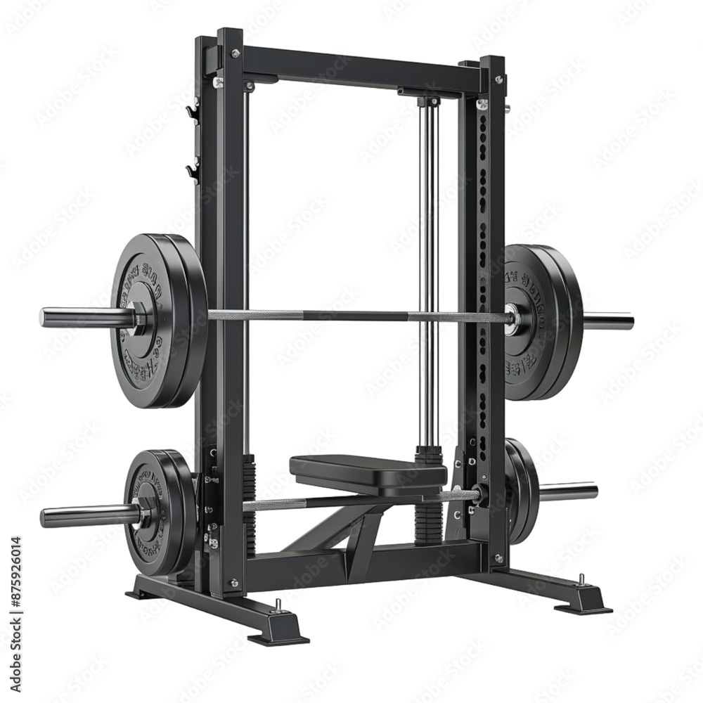 squat machine isolated on white background. gym machine genrated by AI.
squat machine isolated on white background. gym machine genrated by AI.