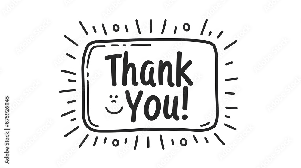 Fototapeta premium Hand drawn, simple line art drawing of the text 