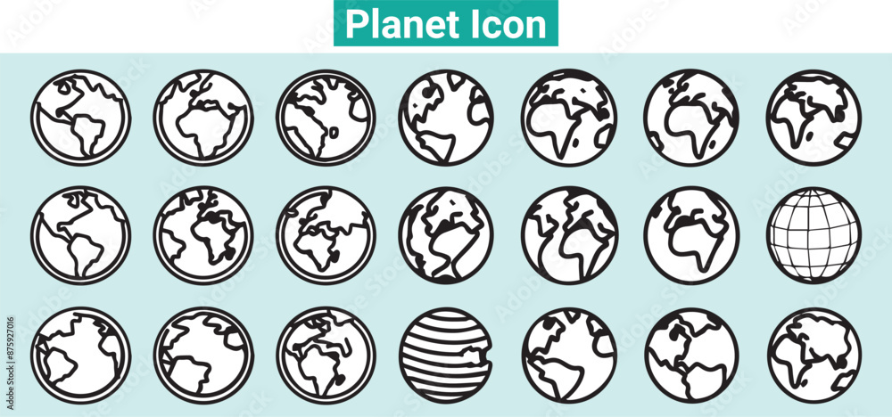 Planet Icon Set: Perfect for Space, Galaxy, and Solar System Illustrations in Digital Projects Planet Icon Set: Perfect for Space, Galaxy, and Solar System Illustrations in Digital Projects