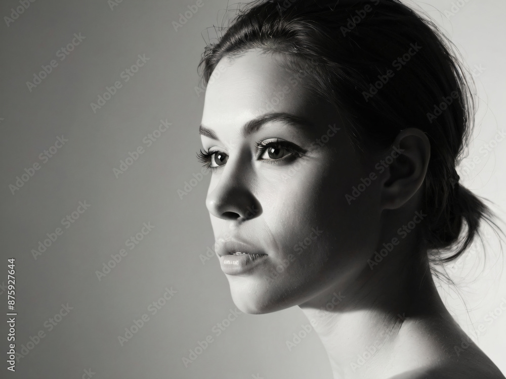 A monochrome, blurred portrait emphasizing light and texture. A monochrome, blurred portrait emphasizing light and texture.