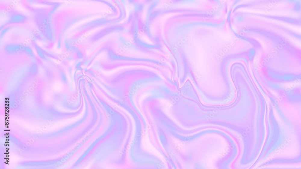 Fototapeta premium Holographic Y2K pastel Background 3d render seamless