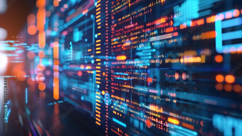 Abstract Digital Data Flow - Code In Motion Abstract Digital Data Flow - Code In Motion