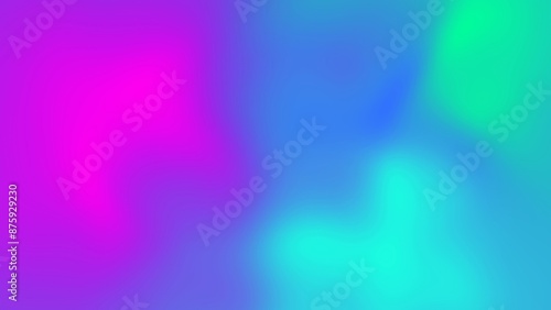 Abstract blue magenta green yellow gradient background with liquid style waves