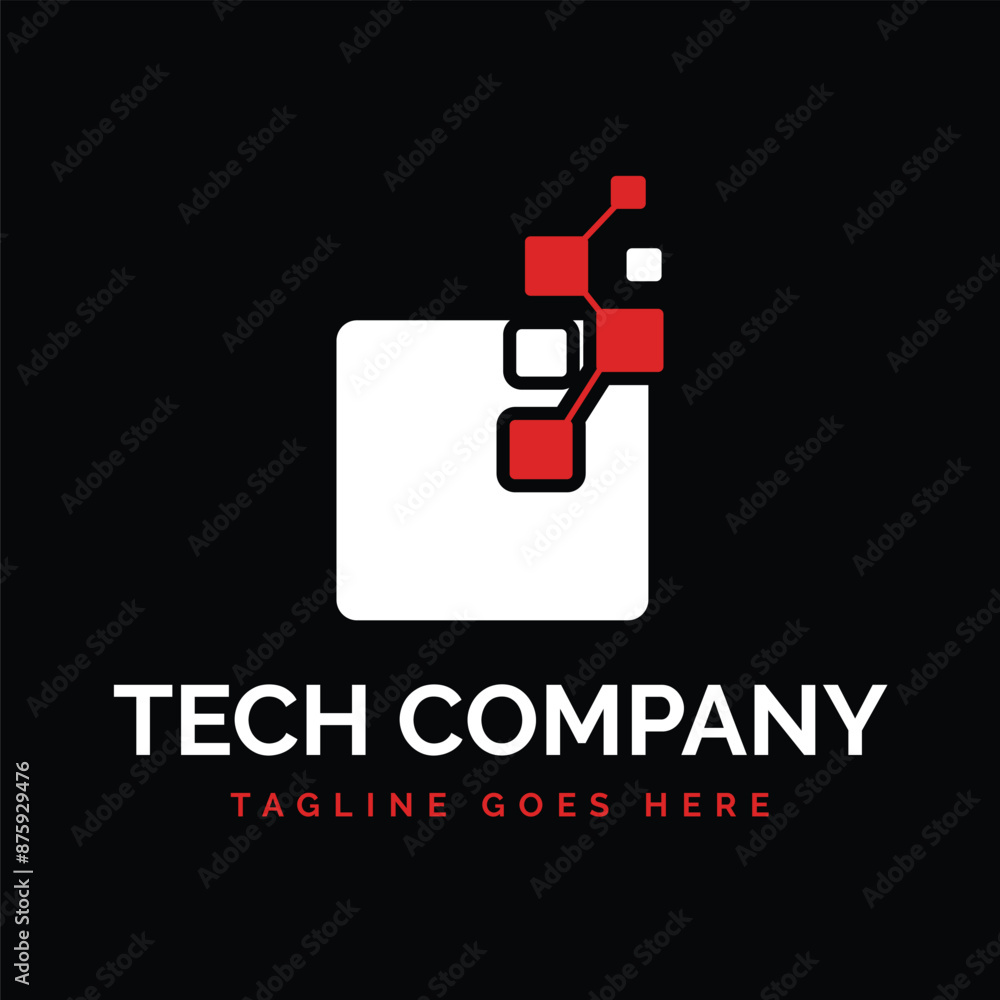 tech company block digital logo tech company block digital logo