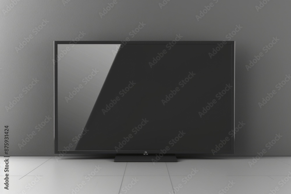 TV Flat. Blank LED Television Screen on Wall Background. Isolated Mockup TV Flat. Blank LED Television Screen on Wall Background. Isolated Mockup
