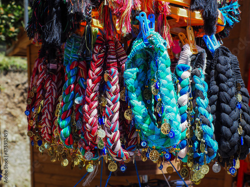 Traditional authentic kesan loincloth and dress accessories handcrafted in the Black Sea region in Turkey photo