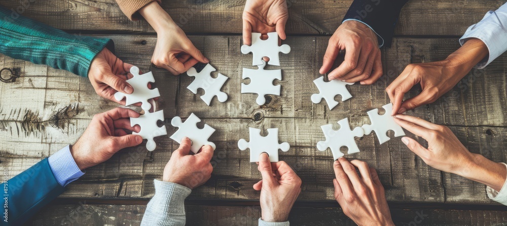 Tabletop Teamwork: Connecting Puzzle Pieces