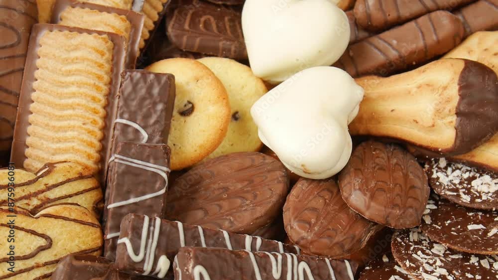 Assorted cookies in the basket. Assorted cookies in the basket.