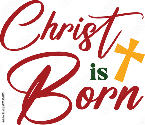 Christ is born T-shirt, Funny Christmas, Commercial Use, Holiday T-shirt, Retro Shirt, December, Christmas Sayings Quotes, Winter Shirt, Cut Files Cricut, Silhouette