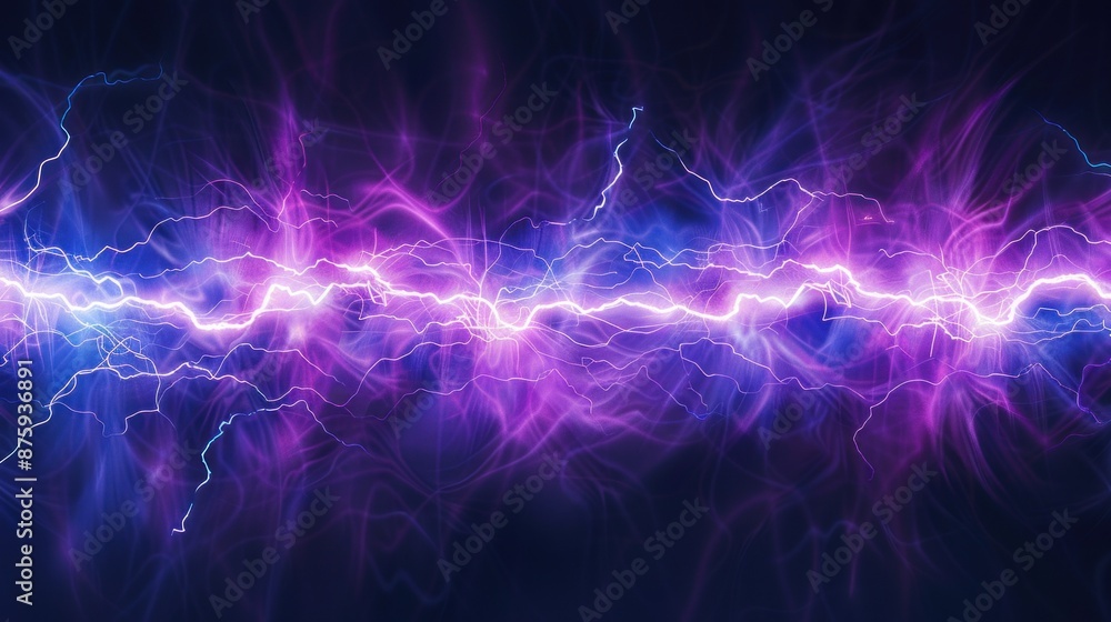 Fototapeta premium Abstract Purple and Blue Lightning