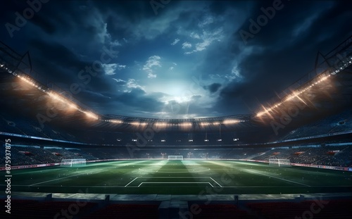 Stadium at Night with Lights © bharath