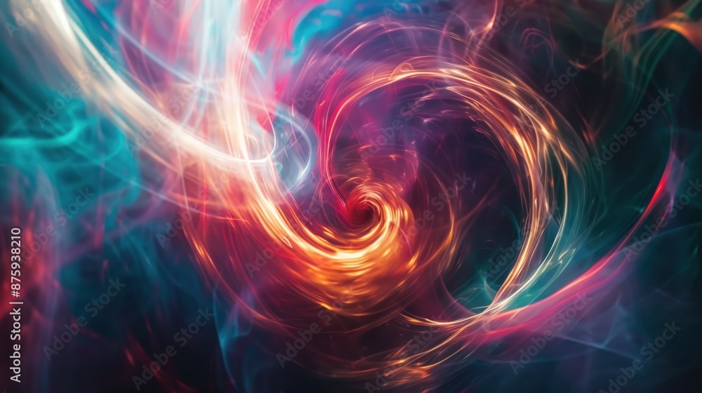 Abstract Swirling Nebula with Glowing Colors Abstract Swirling Nebula with Glowing Colors