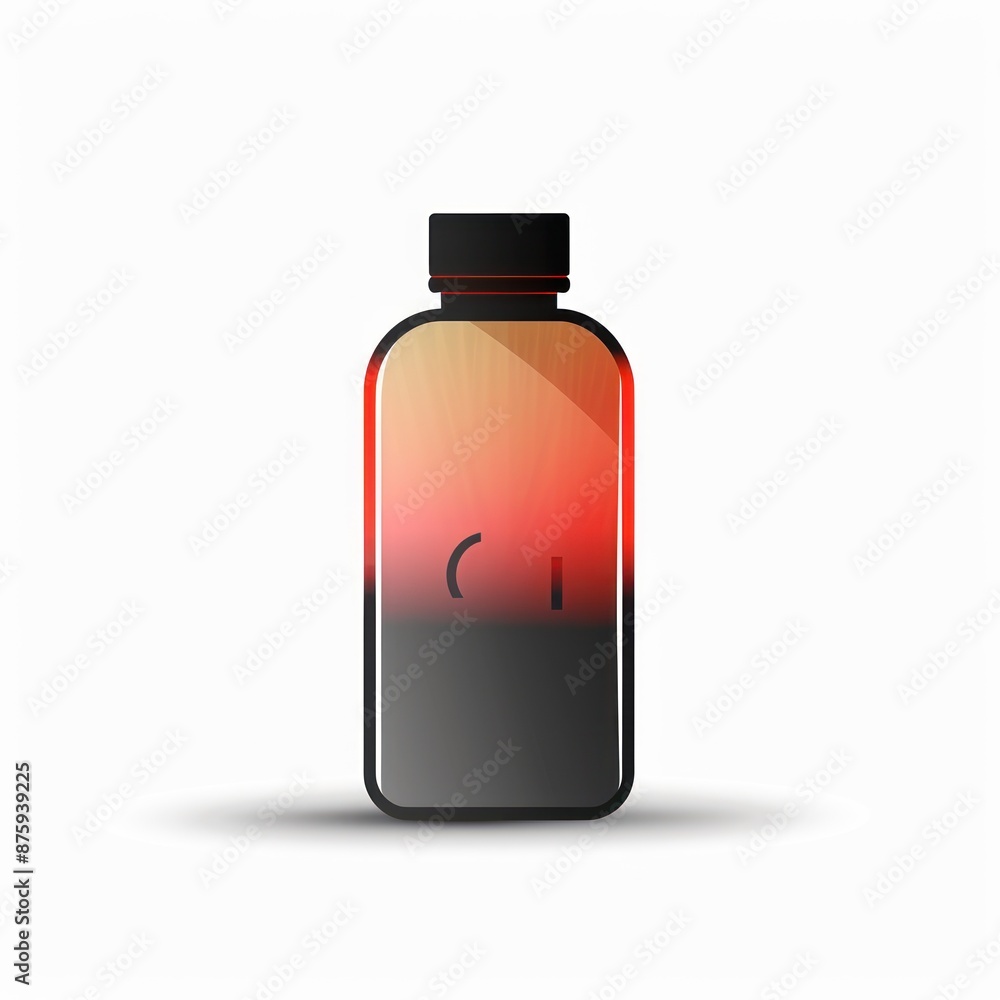 A Modern Illustration of a Water Bottle A Modern Illustration of a Water Bottle