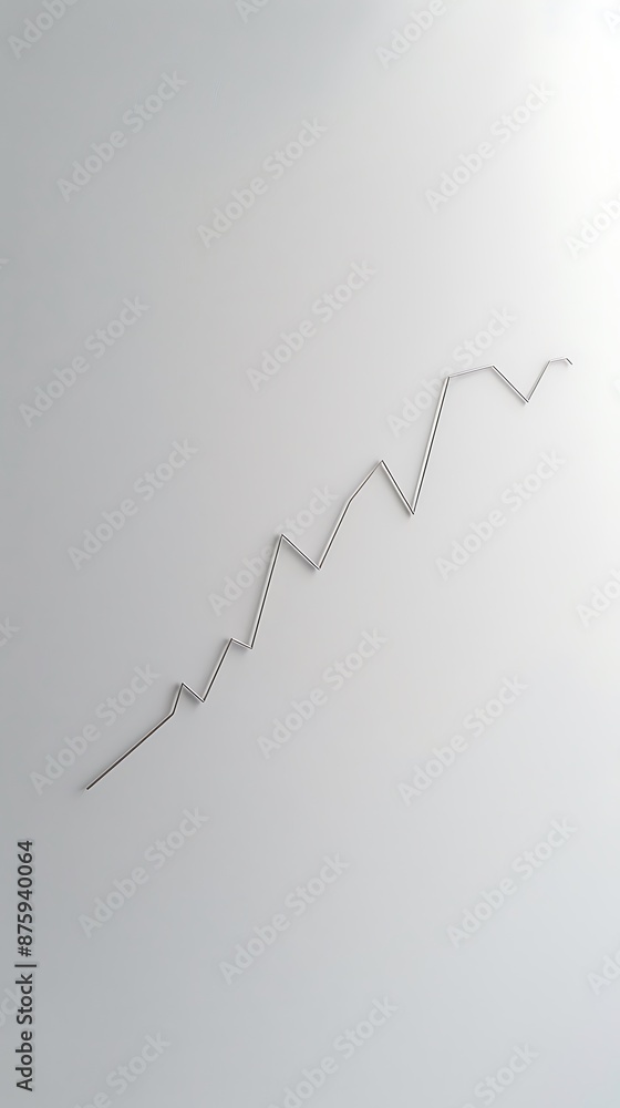 Single line graph climbing on a light gray backdrop, showing steady growth. Single line graph climbing on a light gray backdrop, showing steady growth.