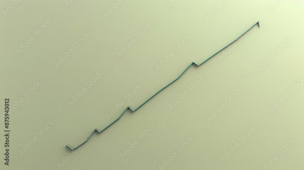 Single line graph climbing on a neutral canvas, minimalistic approach to market growth. Single line graph climbing on a neutral canvas, minimalistic approach to market growth.