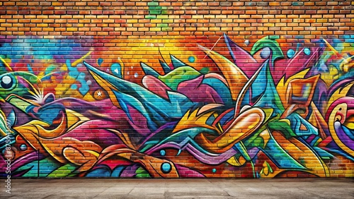 Painting graffiti mural on brick wall , urban, artwork, street art, vibrant, spray paint, creativity, color, mural