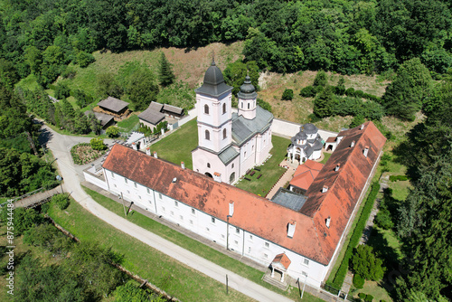 View of Beochin Monastery on sunny day. Serbia. photo