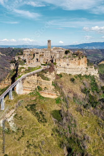 aerial view of the famous Civita di Bagnoregio